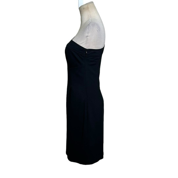 Trina Turk black one shoulder sheath mini cocktail dress size 0 - Picture 5 of 16